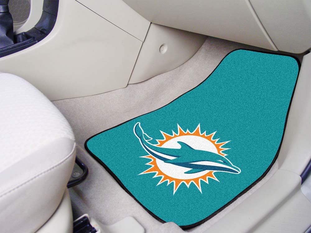 Miami Dolphins 27" x 18" Auto Floor Mat (Set of 2 Car Mats)