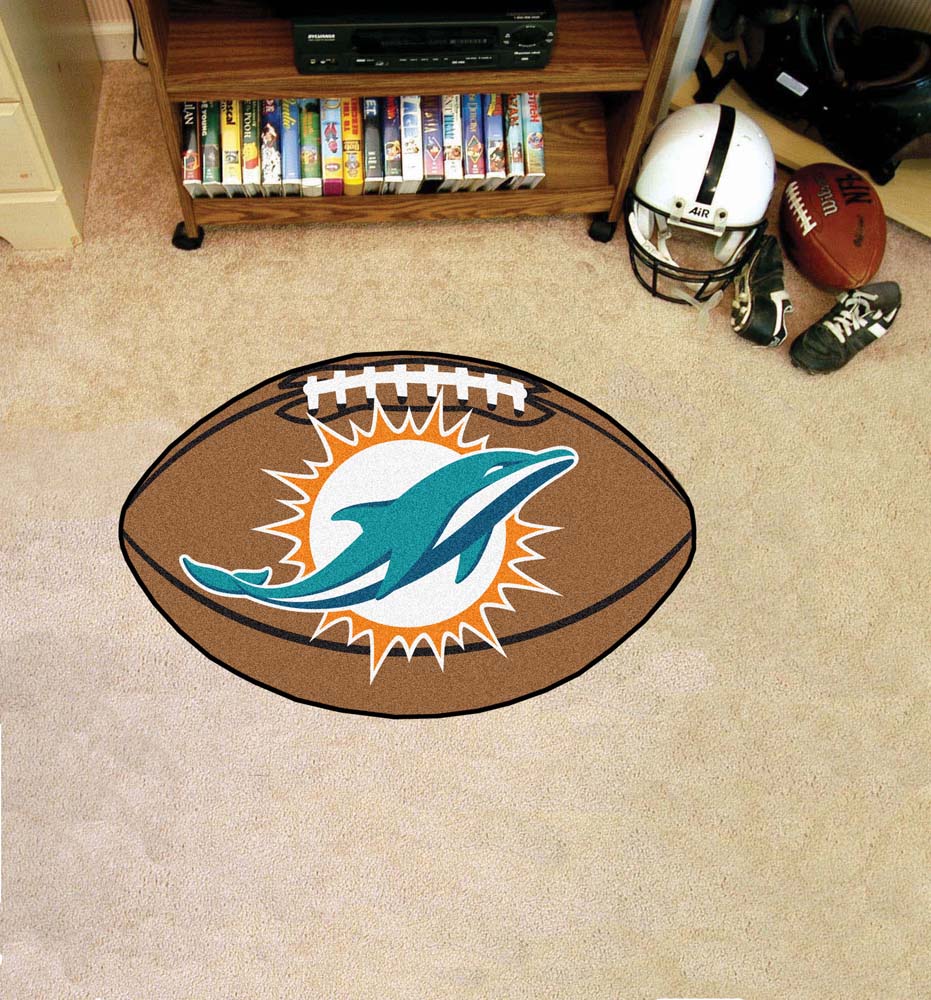 22" x 35" Miami Dolphins Football Mat