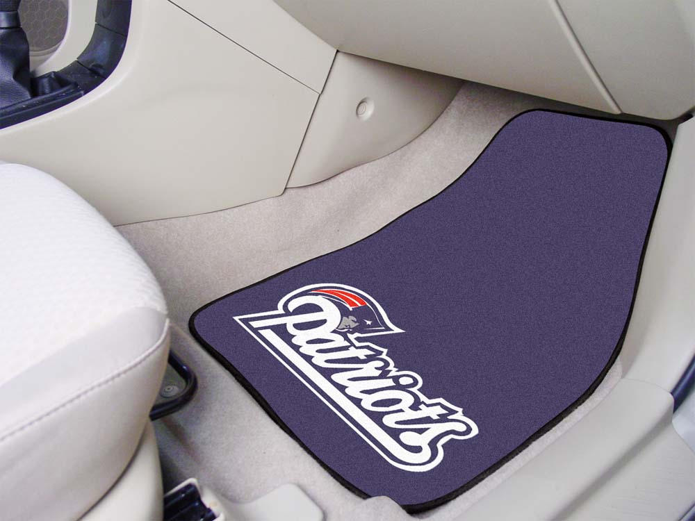 New England Patriots 27" x 18" Auto Floor Mat (Set of 2 Car Mats)