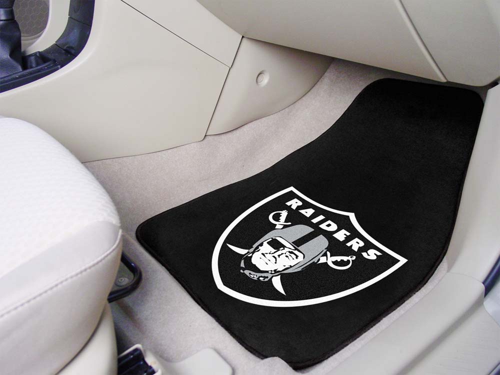 Oakland Raiders 27" x 18" Auto Floor Mat (Set of 2 Car Mats)