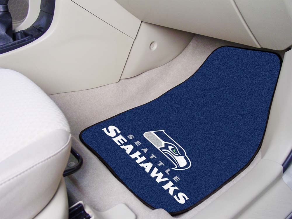 Seattle Seahawks 27" x 18" Auto Floor Mat (Set of 2 Car Mats)