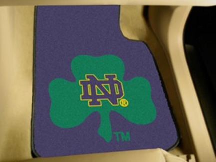 Notre Dame Fighting Irish 27" x 18" Auto Floor Mat (Set of 2 Car Mat)