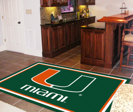 Miami Hurricanes 5' x 8' Area Rug