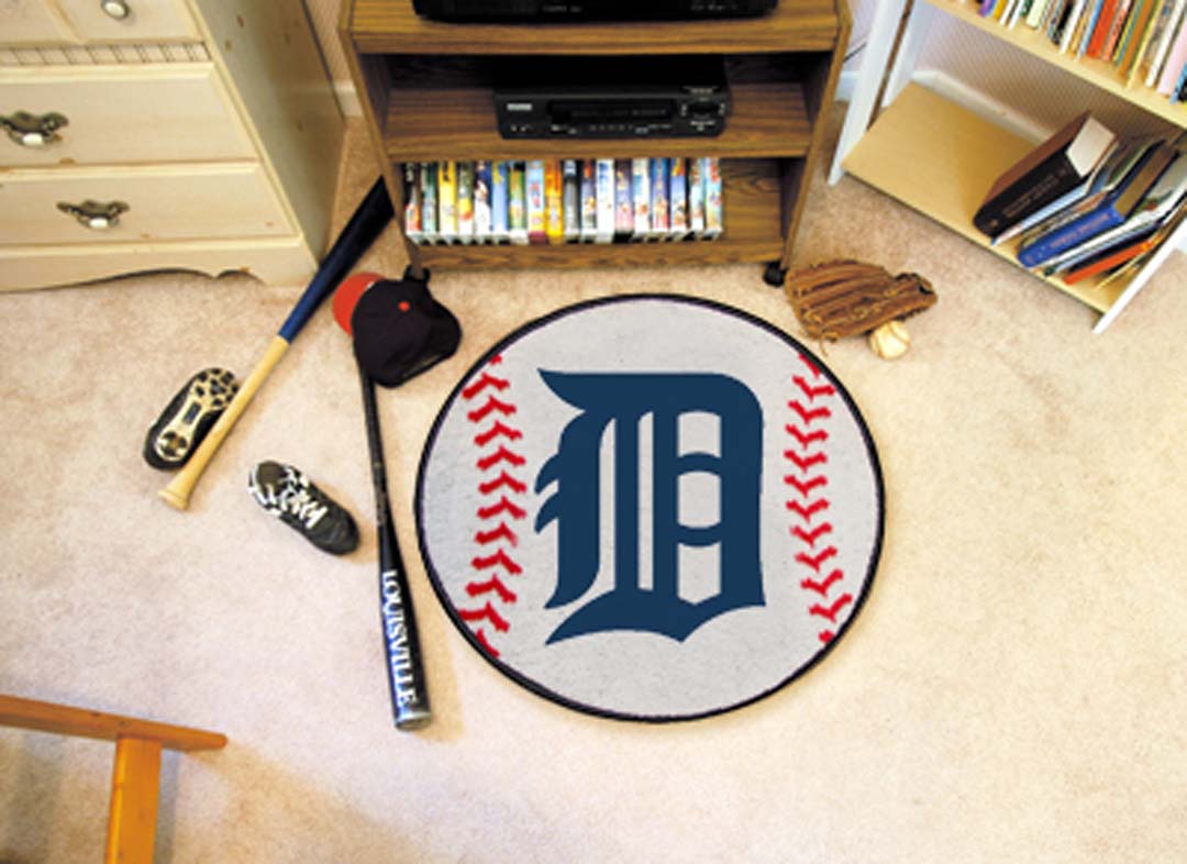 27" Round Detroit Tigers Baseball Mat