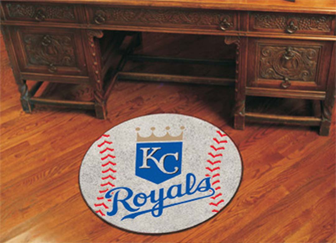 27" Round Kansas City Royals Baseball Mat