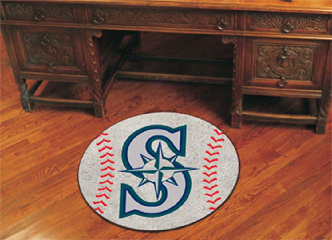 27" Round Seattle Mariners Baseball Mat