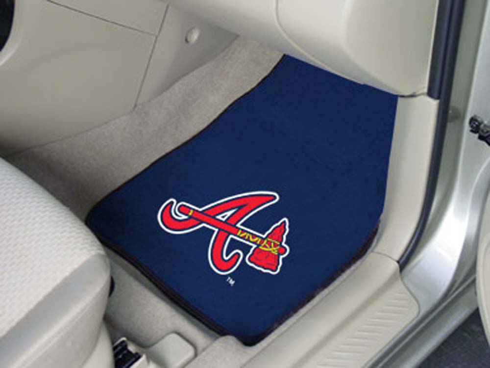 Atlanta Braves 27" x 18" Auto Floor Mat (Set of 2 Car Mats)