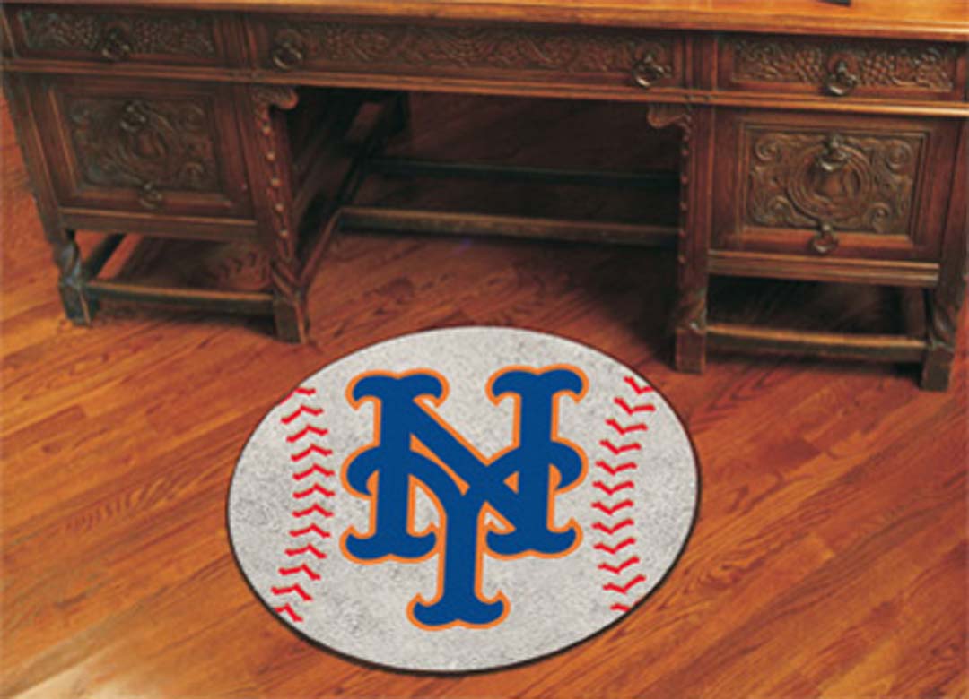 27" Round New York Mets Baseball Mat