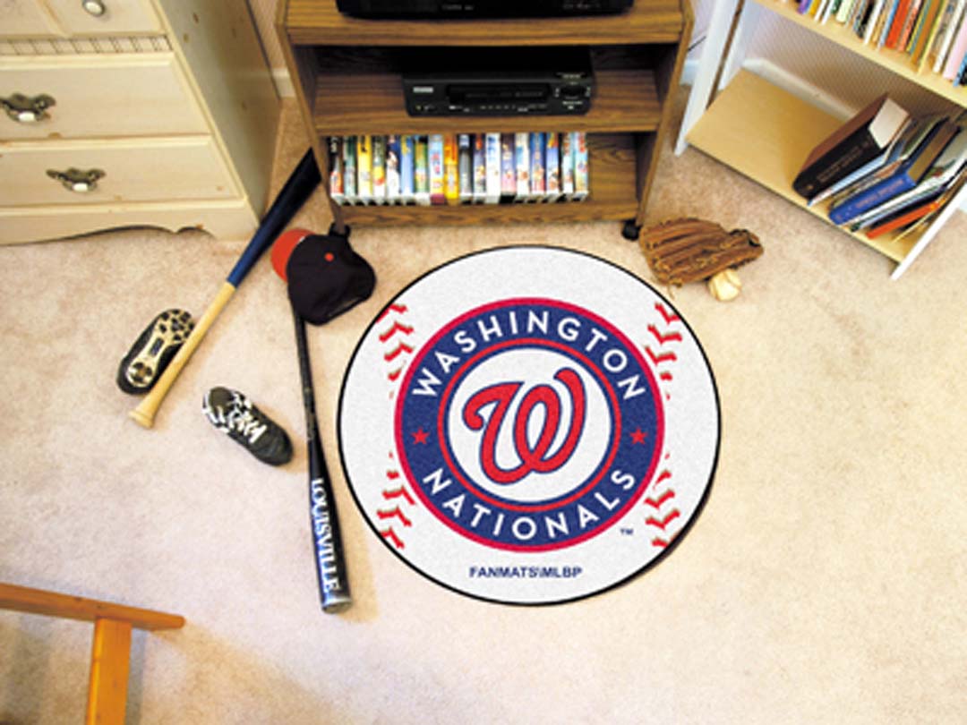 27" Round Washington Nationals Baseball Mat