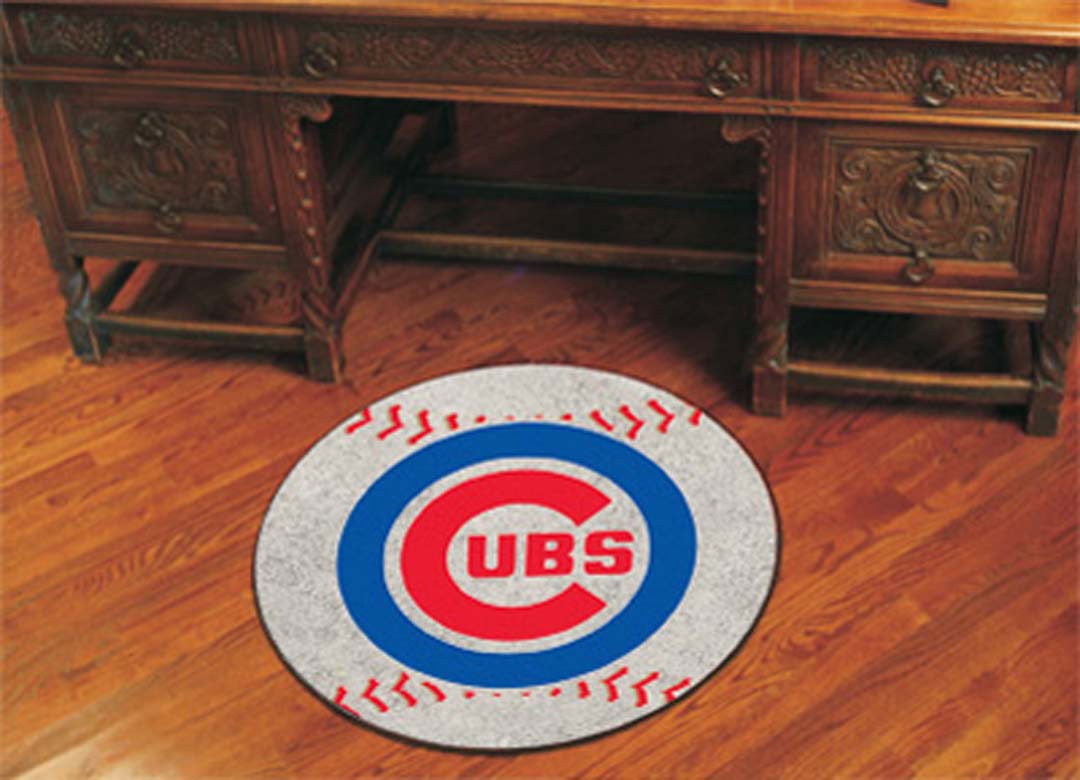 27" Round Chicago Cubs Baseball Mat