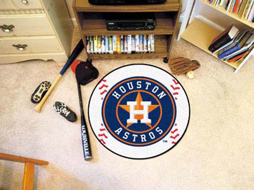 27" Round Houston Astros Baseball Mat