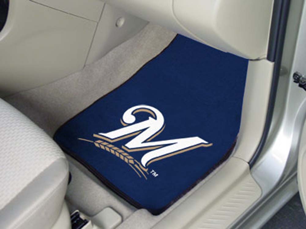 Milwaukee Brewers 27" x 18" Auto Floor Mat (Set of 2 Car Mats)