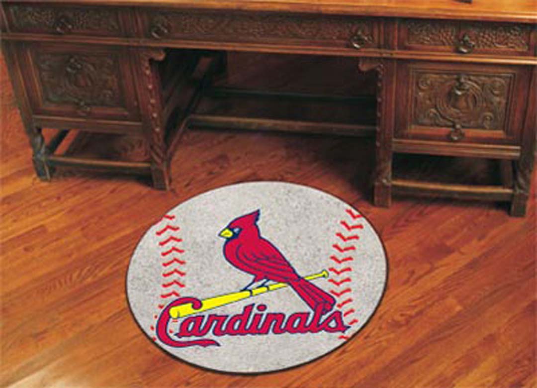 27" Round St. Louis Cardinals Baseball Mat