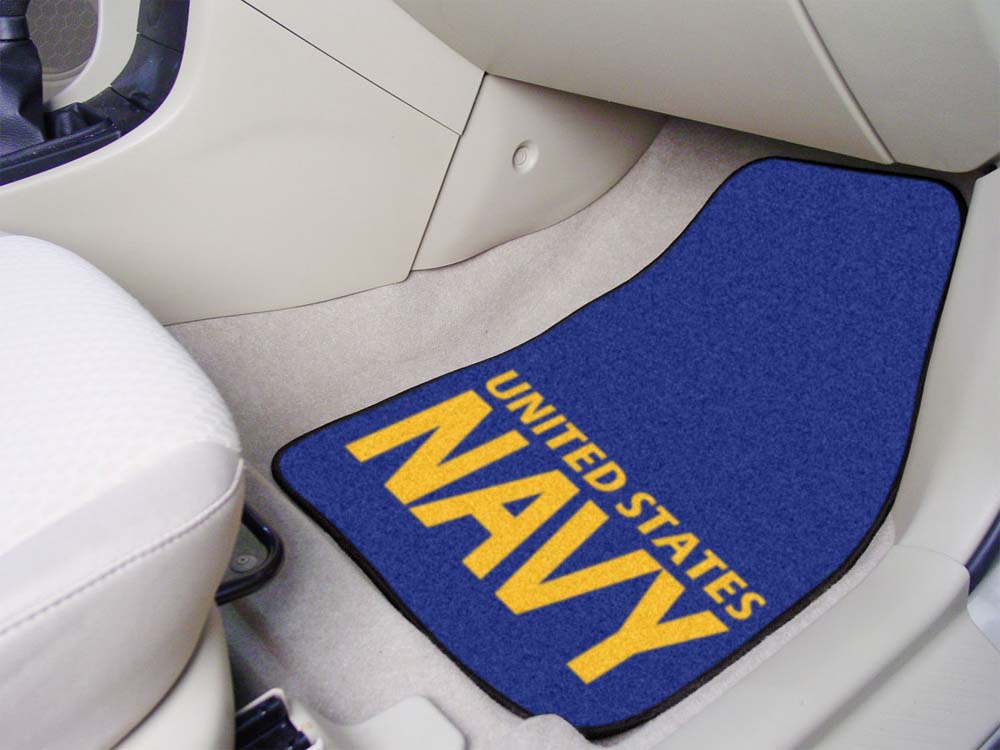 US Navy 27" x 18" Auto Floor Mat (Set of 2 Car Mats)