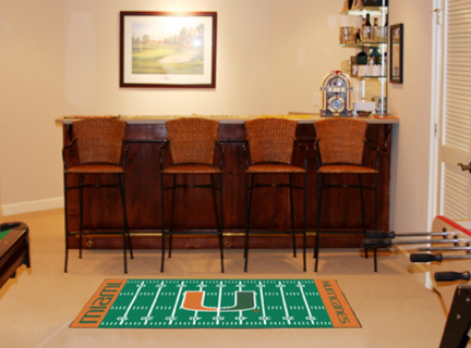 Miami Hurricanes 30" x 72" Football Field Runner