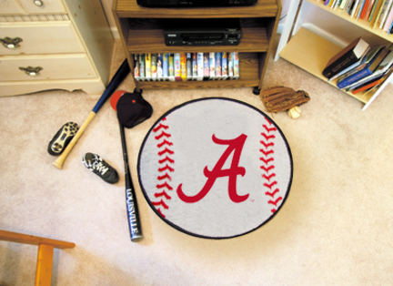 Alabama Crimson Tide 27" Round Baseball Mat (Crimson 'A')