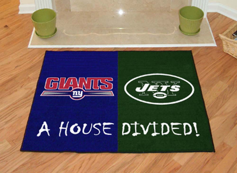 New York Giants and New York Jets 34" x 45" House Divided Mat