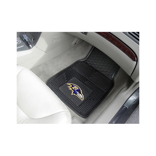 Baltimore Ravens 18" x 27" Heavy Duty 2-Piece Vinyl Car Mat Set