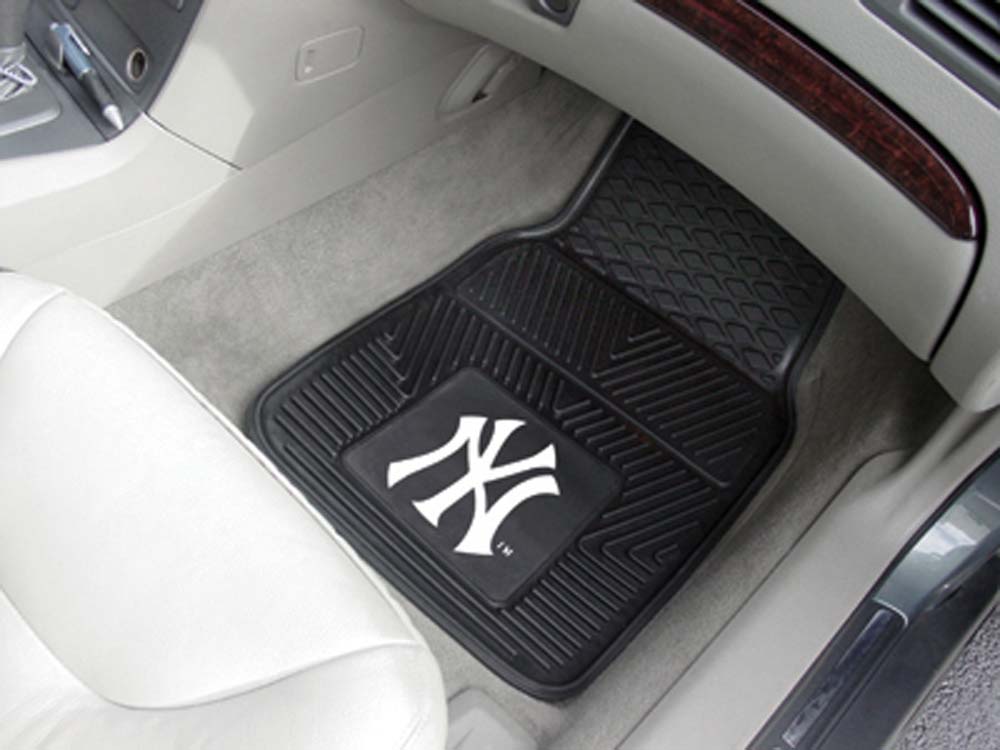 New York Yankees 18" x 27" Heavy Duty 2-Piece Vinyl Car Mat Set