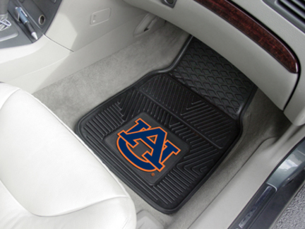 Auburn Tigers 18" x 27" Heavy Duty 2-Piece Vinyl Car Mat Set