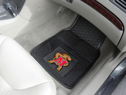 Maryland Terrapins 18" x 27" Heavy Duty 2-Piece Vinyl Car Mat Set