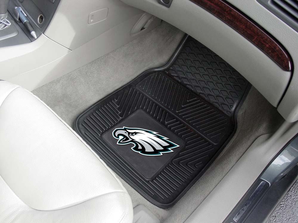 Philadelphia Eagles 18" x 27" Heavy Duty 2-Piece Vinyl Car Mat Set