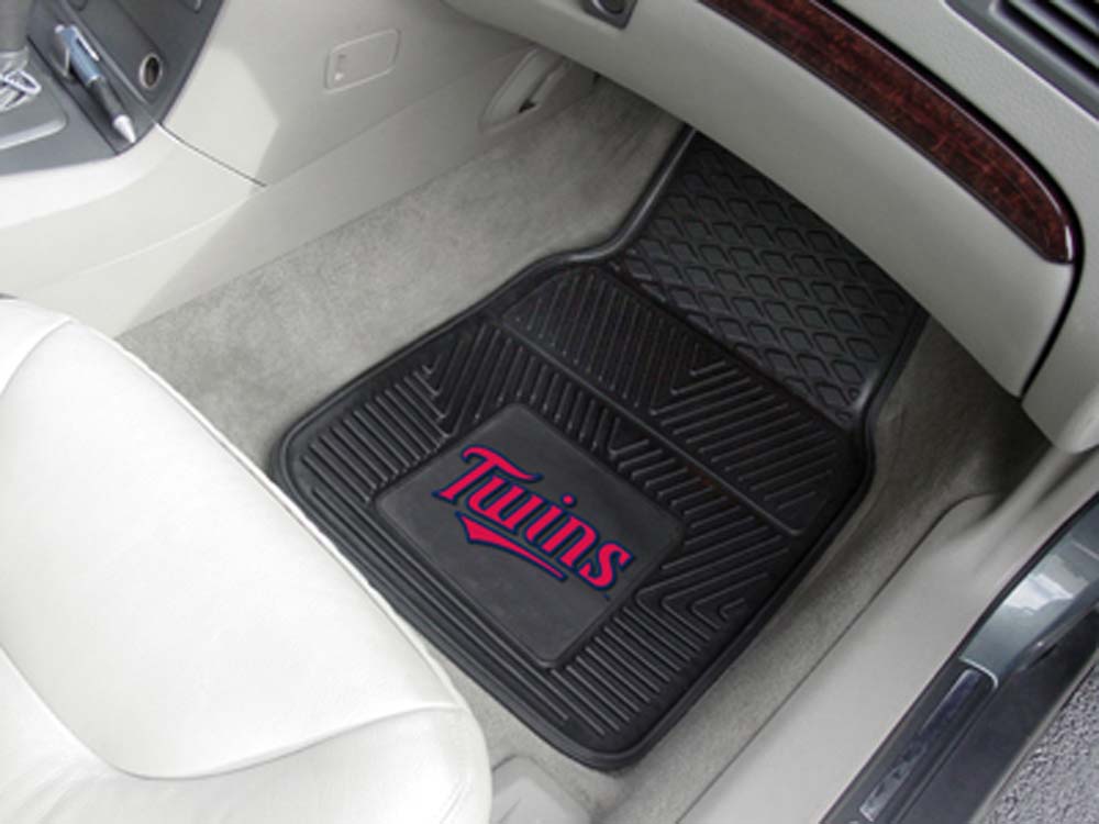 Minnesota Twins 18" x 27" Heavy Duty 2-Piece Vinyl Car Mat Set