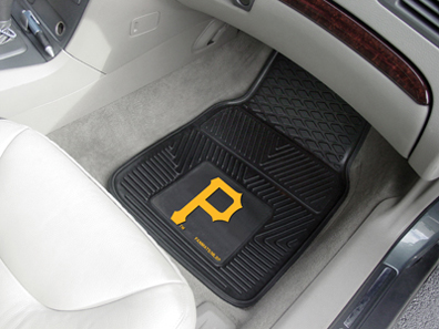 Pittsburgh Pirates 18" x 27" Heavy Duty 2-Piece Vinyl Car Mat Set