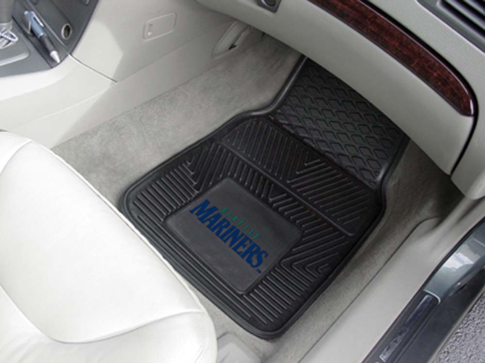 Seattle Mariners 18" x 27" Heavy Duty 2-Piece Vinyl Car Mat Set