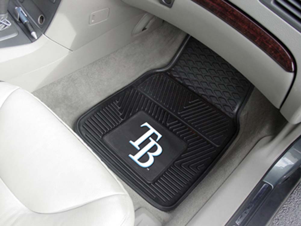 Tampa Bay Rays 18" x 27" Heavy Duty 2-Piece Vinyl Car Mat Set