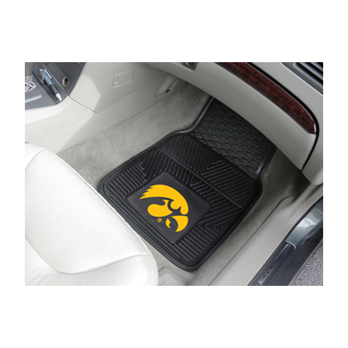 Iowa Hawkeyes 18" x 27" Heavy Duty 2-Piece Vinyl Car Mat Set