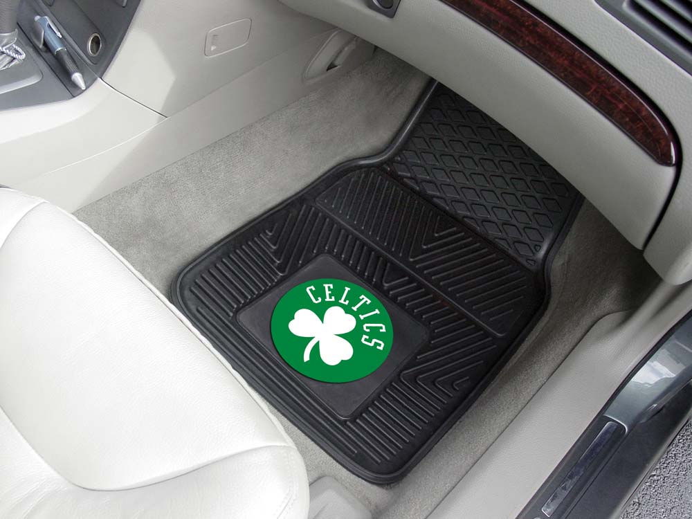 Boston Celtics 18" x 27" Heavy Duty Vinyl Auto Floor Mat (Set of 2 Car Mats)