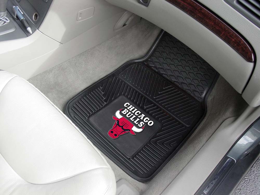 Chicago Bulls 18" x 27" Heavy Duty Vinyl Auto Floor Mat (Set of 2 Car Mats)