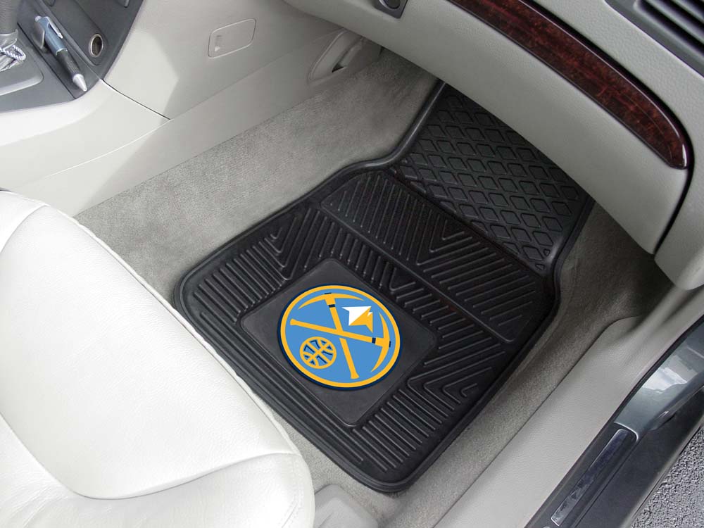 Denver Nuggets 18" x 27" Heavy Duty Vinyl Auto Floor Mat (Set of 2 Car Mats)