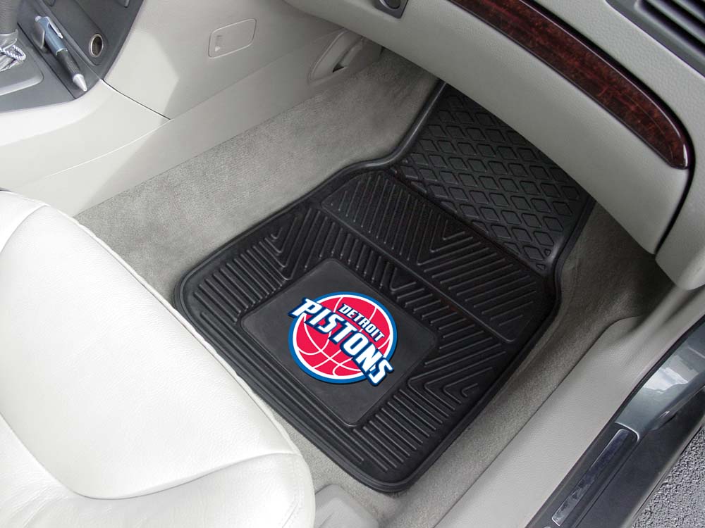 Detroit Pistons 18" x 27" Heavy Duty Vinyl Auto Floor Mat (Set of 2 Car Mats)