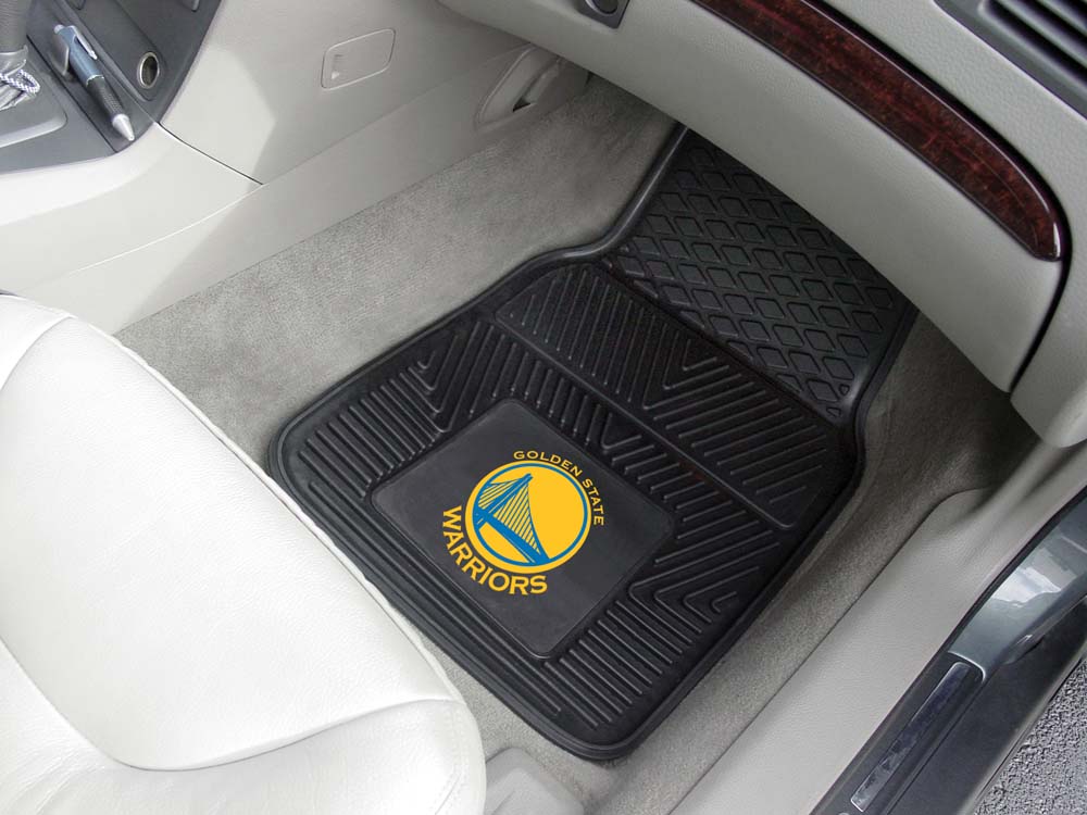 Golden State Warriors 18" x 27" Heavy Duty Vinyl Auto Floor Mat (Set of 2 Car Mats)