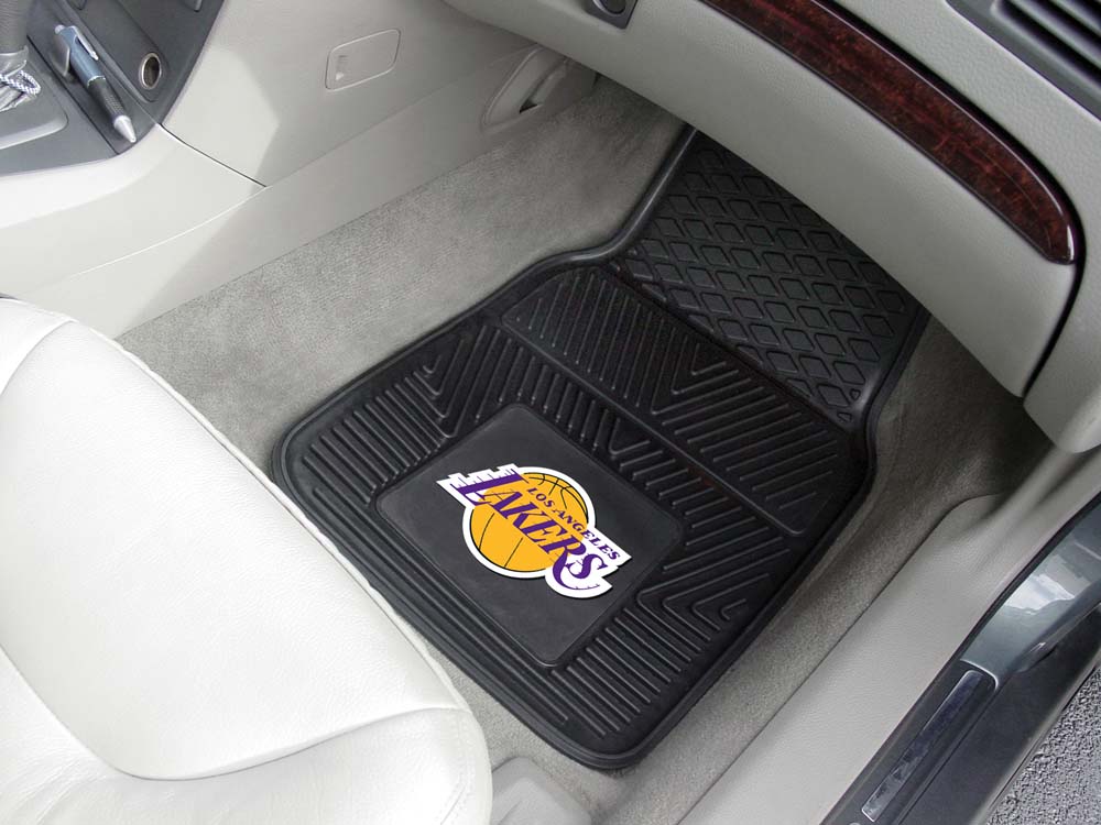 Los Angeles Lakers 18" x 27" Heavy Duty Vinyl Auto Floor Mat (Set of 2 Car Mats)