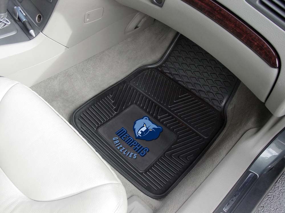 Memphis Grizzlies 18" x 27" Heavy Duty Vinyl Auto Floor Mat (Set of 2 Car Mats)