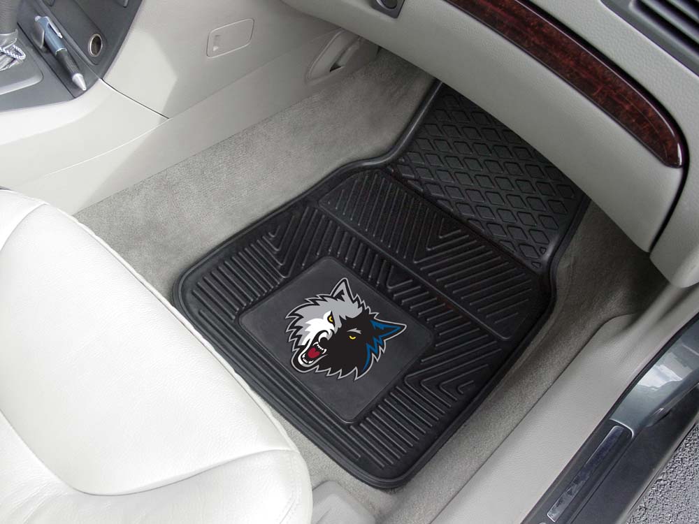 Minnesota Timberwolves 18" x 27" Heavy Duty Vinyl Auto Floor Mat (Set of 2 Car Mats)