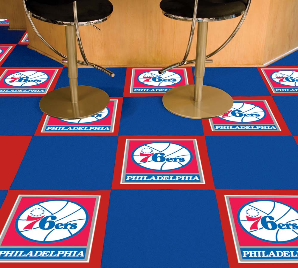 Philadelphia 76ers 18" x 18" Carpet Tiles (Box of 20)