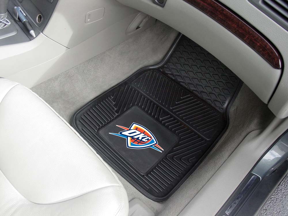 Oklahoma City Thunder 18" x 27" Heavy Duty Vinyl Auto Floor Mat (Set of 2 Car Mats)