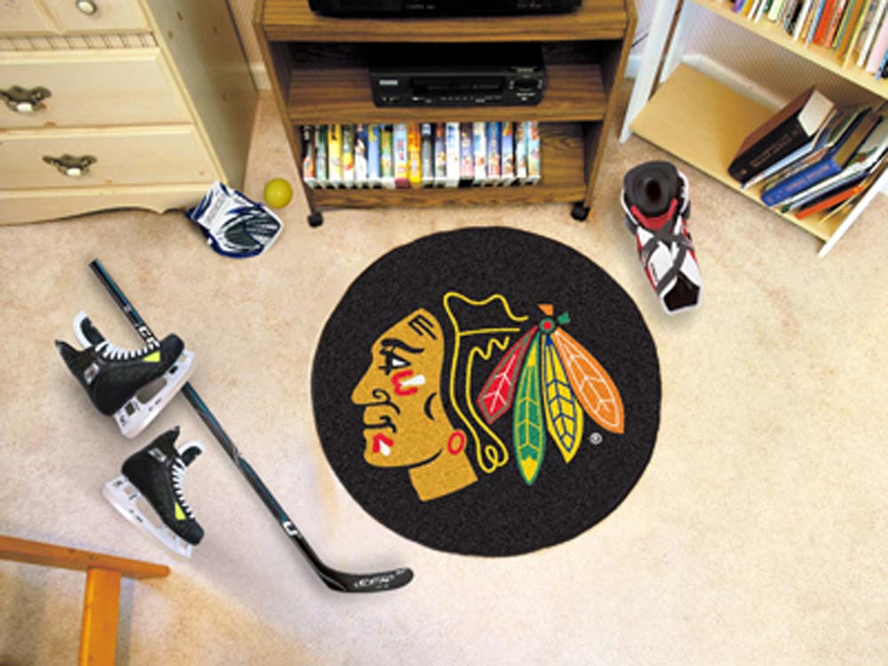 Chicago Blackhawks 27" Round Puck Mat