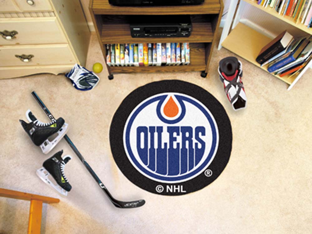 Edmonton Oilers 27" Round Puck Mat