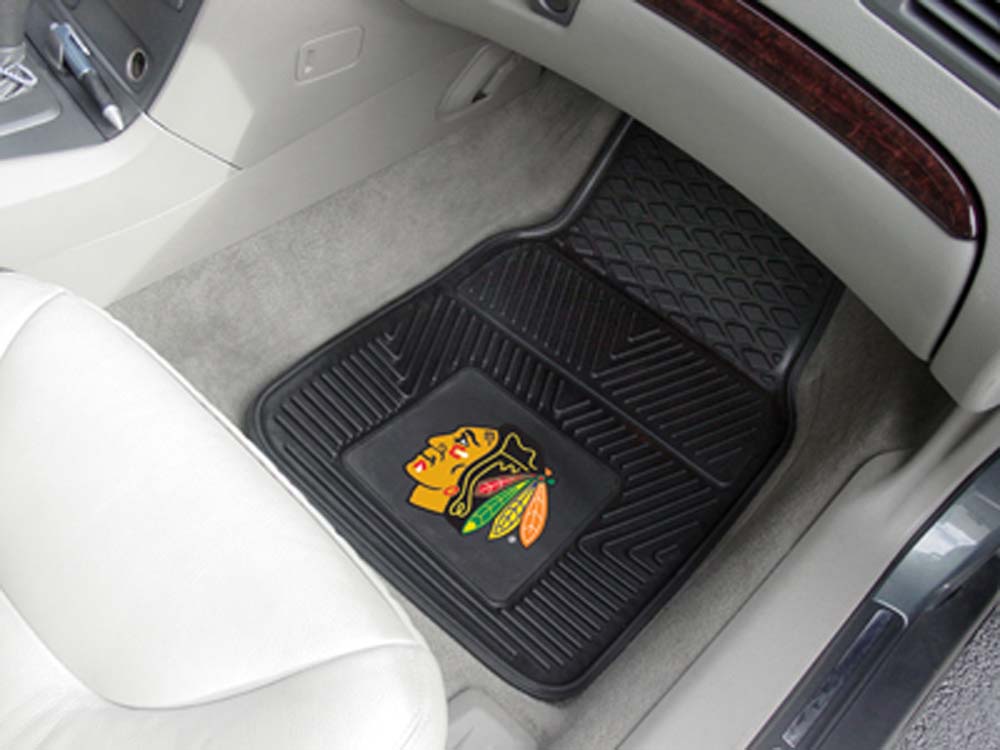 Chicago Blackhawks 18" x 27" Heavy Duty Vinyl Auto Floor Mat (Set of 2 Car Mats)