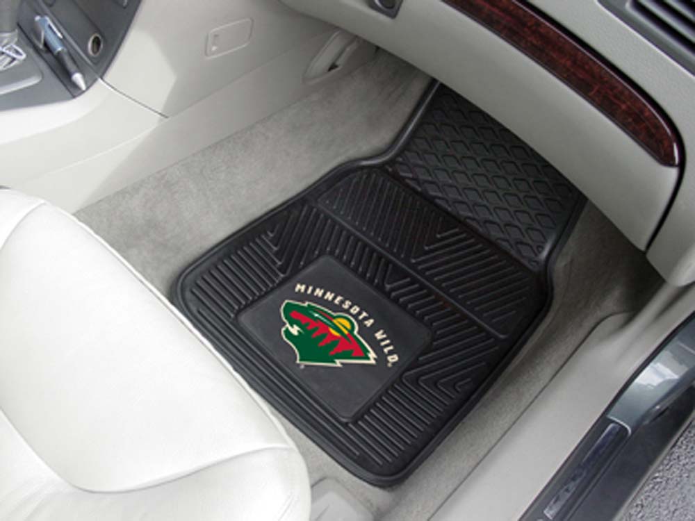 Minnesota Wild 18" x 27" Heavy Duty Vinyl Auto Floor Mat (Set of 2 Car Mats)