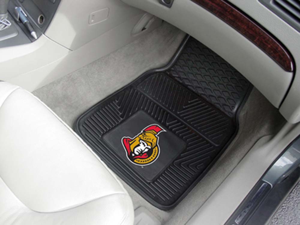 Ottawa Senators 18" x 27" Heavy Duty Vinyl Auto Floor Mat (Set of 2 Car Mats)