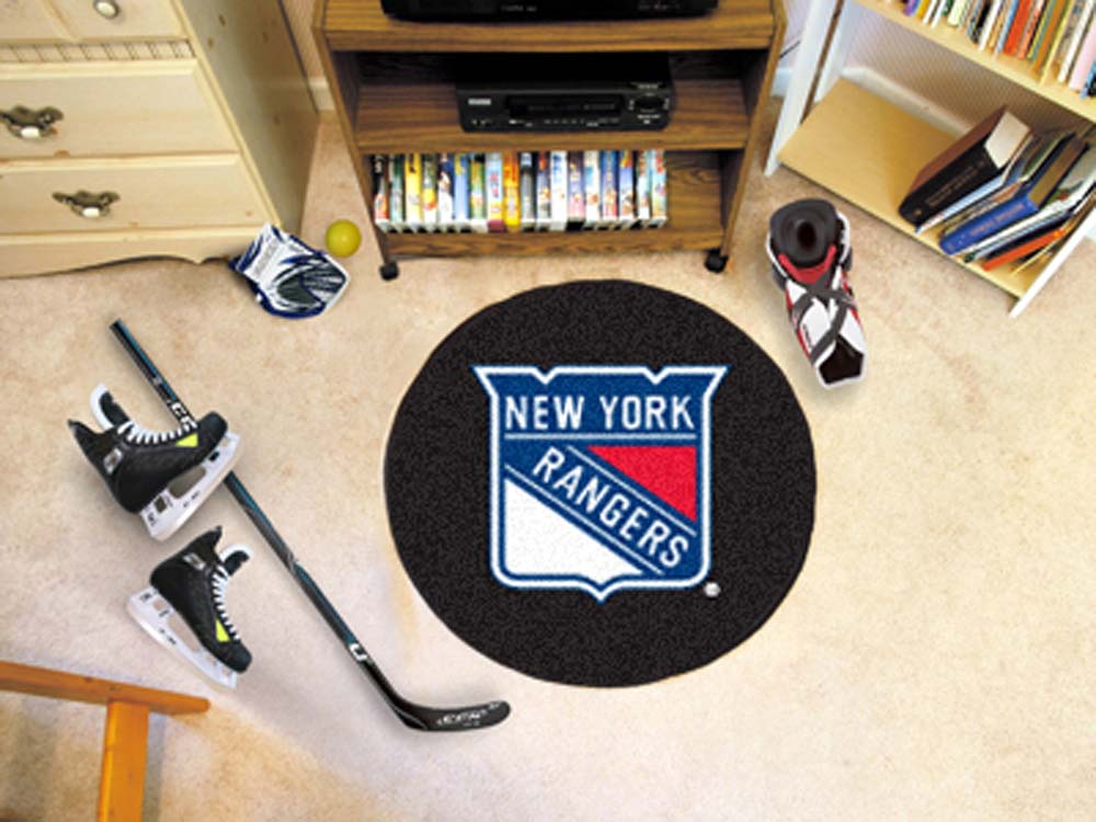 New York Rangers 27" Round Puck Mat