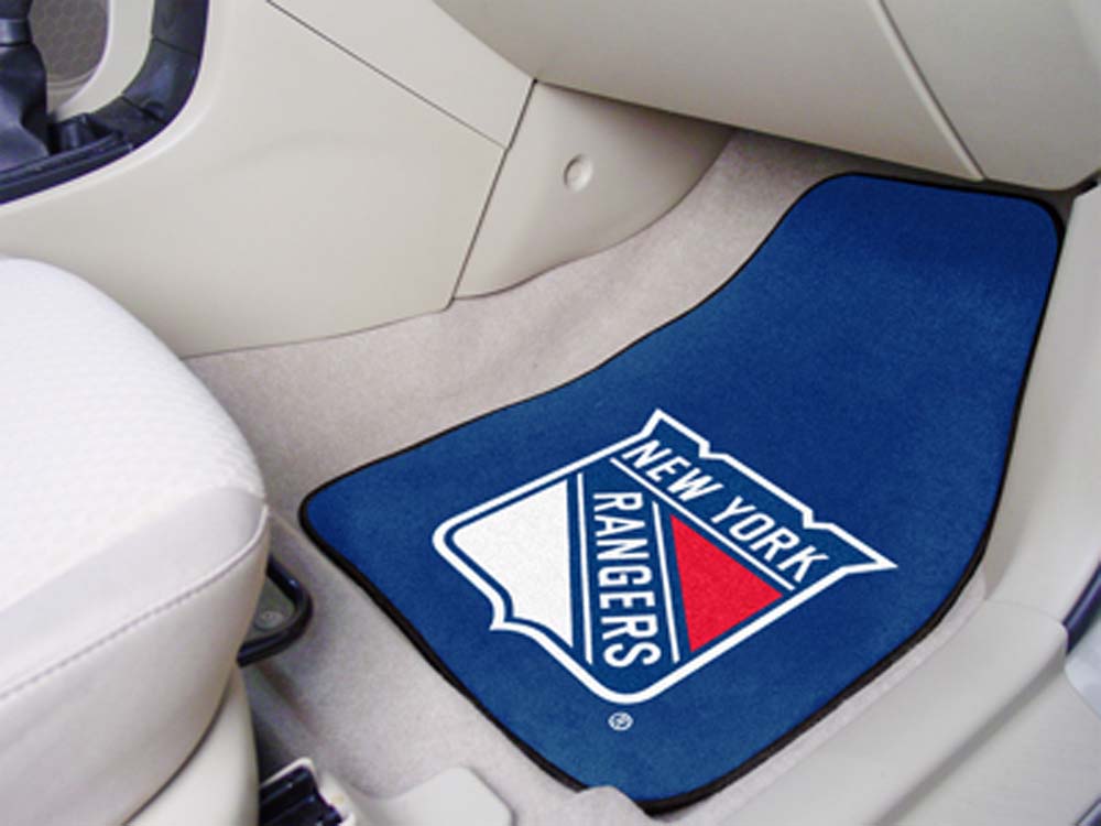 New York Rangers 18" x 27" Auto Floor Mat (Set of 2 Car Mats)