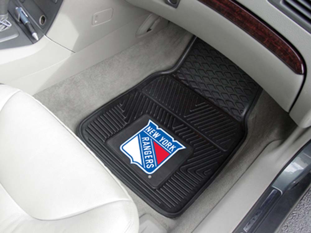 New York Rangers 18" x 27" Heavy Duty Vinyl Auto Floor Mat (Set of 2 Car Mats)