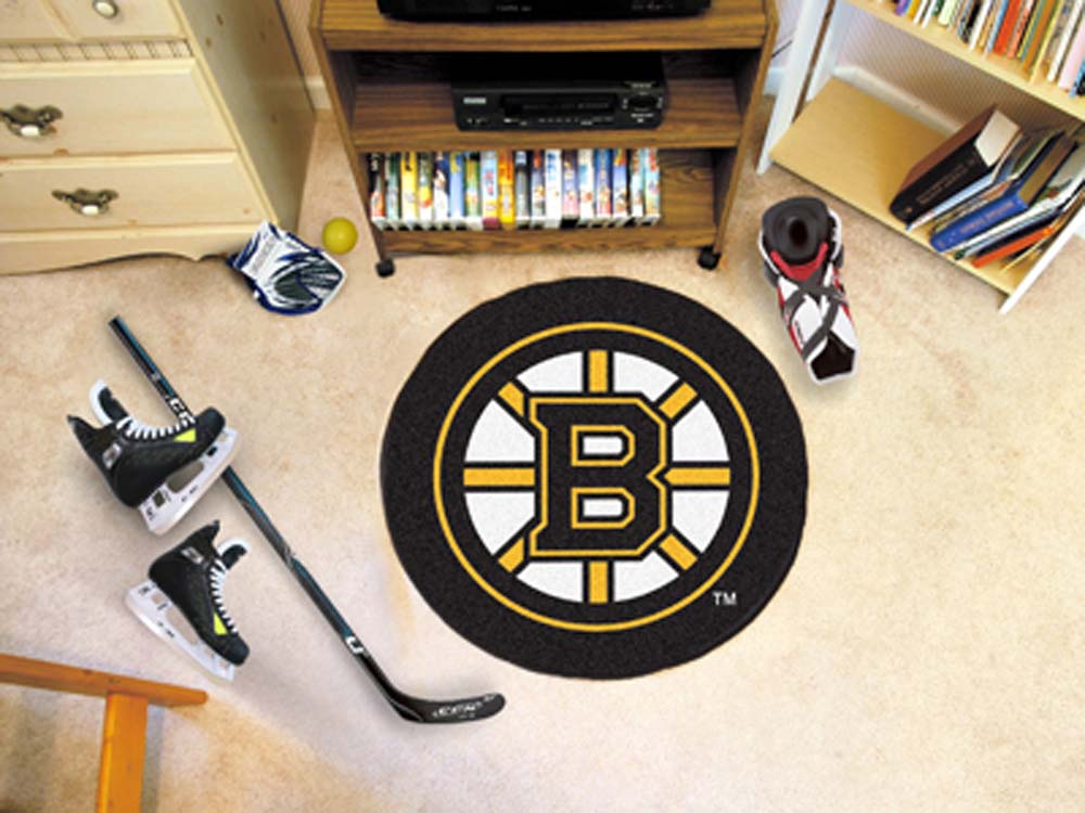 Boston Bruins 27" Round Puck Mat